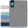 Dreamzie Lenzuolo Con Angoli - 90x190/200 - Microfibra Oeko Tex certificato - Grigio Antracite - Lenzuolo con Angoli Singolo 90x190/200