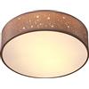 Monzana Lampada da Soffitto Plafoniera Tessuto Ø 38cm Rotonda Luce Soffusa 40 Watt Salotto Camera