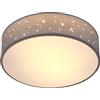 Monzana Lampada da Soffitto Plafoniera Tessuto Ø 30cm Rotonda Luce Soffusa 40 Watt Salotto Camera