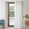 Baroni Home Tenda Semitrasparente Bianco con Occhiello, Tenda da Soggiorno o Camera 140x280 cm