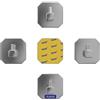 LIEBHEIM Ganci per asciugamani senza forare - nastro adesivo di montaggio TESA per una tenuta ottimale - ganci adesivi in acciaio inossidabile - autoadesivi (acciaio inox spazzolato, 4x 4.5 cm)