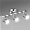 URAQT Faretti da Soffitto Orientabili, Faretti LED da Soffitto con 3 Attacco GU10, Lampadario Faretti LED Soffittos, Moderna Faretto da Parete Interno per Barra, Cameretta, Cucina, Senza Lampadina