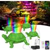 OSREE Faretto LED da Laghetto con Controllo APP, 6W Luci per Laghetto con 12V Trasformatore e Timer, Cambiano Colore RGB Illuminazione Laghetto per Giardino Acquari Fontana Set 4
