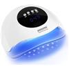 JODSONE Lampada UV per unghie, lampada portatile per unghie Gel Dryer con sensore automatico e 4 timer Strumenti per unghie per uso domestico del salone Bianco