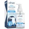 Udivita Spray Detergente per Apparecchi Acustici 60ml con Spazzola Integrata Udinett Igienizzante per Pulizia Auricolari Cuffiette Bluetooth Asciugatura Rapida Elimina Cerume Polvere e Batteri