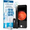 Udivita Otoscopio Pulizia Orecchie Rimozione Cerume con Telecamera 1920p WiFi 3,6mm - UdiGuard Pulitore Orecchie Digitale con 6 Luci LED Adulti Bambini Animali - Compatibile con Android iPad iPhone Nero