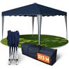 Kronenburg Gazebo Pieghevole 3x3m Impermeabile, Protezione UV 50+, Montaggio Rapido, Tendone da Giardino per Feste con Borsa, Corde e Picchetti, Blu