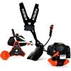 FUXTEC Decespugliatore a scoppio FX-MS152 - 2in1 multifunzione - Tagliabordi benzina 2 tempi - Motore 52 cc da 3 CV - Con tracolla professionale