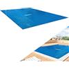 Arebos Telo di copertura solare rettangolare per piscina, 4,5 x 2,2 m, blu, spessore 120 µm | pellicola solare ritagliabile | riscaldamento dell'acqua | telo termico