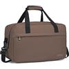 KONO 35x20x20cm Borsa da Viaggio Leggero Palestra Borsone da Viaggio con Tracolla (Marrone)