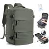 SZLX Zaino Ryanair 40x30x20 Sottovuoto con Pompa Zaino Ryanair 40x20x25 Donna Zaino da Viaggio Wizzair Bagaglio a Mano Uomo per Laptop da 14 Pollici Borse da Cabina 45x36x20 Easyjet con Porta Scarpe