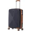 CELIMS - Valigia Media in Polipropilene 65 cm 20 kg | Trolley Rigido con Serratura TSA | 8 Ruote Girevoli 360° | Leggera Capiente Viaggio | Impermeabile | Blu Navy