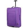 KONO Bagaglio a mano Soft Shell leggero con doppio bagaglio a mano per trolley (Viola)