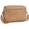 Roulens Piccola Borsa a Tracolla Donna con 3 Scomparti Capienti,Borsa Mano PU Pelle Messenger Crossbody Bag,Borsa a Spalla con Tracolla Ampia Regolabile e Rimovibile