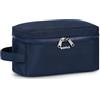 ECOHUB Borsa da Toilette da Viaggio Donna, Borsa da Barba per Uomo, Trousse de Toilette con Separazione Asciutto-Bagnato, Organizzatore di articoli da Toeletta, Brevetto Pendente(Blu navy)