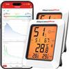 TempPro ThermoPro TempPro Termometro Ambiente Interno, Igrometro Bluetooth, Igrometro Umidità Casa, Termometro Ambiente Bluetooth Fino a 80m, Termoigrometro con Retroilluminato con Esportazione Dati, 2 pezzi