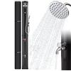 AREBOS Solar Shower 60 L | con doccetta e termometro | Temperatura dell'Acqua Fino a 60°C Doccia da Campeggio per Piscina | Soffione Rotondo | Tecnologia a Scatto | Coperchio Incluso | Nero