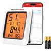 TempPro ThermoPro TempPro Termoigrometro per Casa TP350, Termometro Bluetooth per Serra da Interni Monitor Fino a 80m, Sensore di Temperatura Misuratore di Umidità Retroilluminato con Esportazione Dati