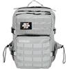ELITRAINX, Zaino tattico idrorepellente da 45 l, per sport, cabina aereo, palestra, scomparto per computer, personalizzabile, tessuto Oxford 1000D, grigio chiaro , 45 Litros
