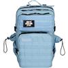 ELITRAINX Training Zaino tattico idrorepellente da 45 l, area per toppe, per cabina aereo, palestra, scomparto per computer, personalizzabile, tessuto Oxford 1000D, Azzurro cielo