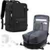 HPLQQ Zaino Ryanair 40x30x20 Zaino Sottovuoto da Viaggio con Pompa Aereo Bagaglio a Mano Borsa da Cabina per Uomo e Donna Lavoro e Scuola Casual Daypack Impermeabile per laptop 14",I-Nero