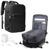 HPLQQ Zaino Ryanair 40x30x20 Zaino Sottovuoto da Viaggio con Pompa Aereo Bagaglio a Mano Borsa da Cabina per Uomo e Donna Lavoro e Scuola Casual Daypack Impermeabile per laptop 14",H-Nero