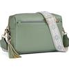 Roulens Piccola Borsa a Tracolla Donna con 3 Scomparti Capienti,Borsa Mano PU Pelle Messenger Crossbody Bag,Borsa a Spalla con Tracolla Ampia Regolabile e Rimovibile