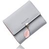 Roulens Portafoglio in pelle PU borsa con RFID da donna con ciondolo foglia con cerniera