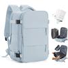 HPLQQ Zaino Ryanair 40x30x20 Sottovuoto Bagaglio a Mano Donna Zaino da Viaggio 40x30x20 Wizzair Borse da Cabina per Easyjet Uomo per Laptop 14 Pollici Trekking Casual Daypack,H07-Grigio Blu
