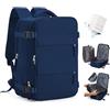 HPLQQ Zaino Ryanair 40x30x20 Sottovuoto Bagaglio a Mano Donna Zaino da Viaggio 40x30x20 Wizzair Borse da Cabina per Easyjet Uomo per Laptop 14 Pollici Trekking Casual Daypack,H06-Blu Reale