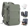 HPLQQ Zaino Ryanair 40x30x20 Sottovuoto Bagaglio a Mano Donna Zaino da Viaggio 40x30x20 Wizzair Borse da Cabina per Easyjet Uomo per Laptop 14 Pollici Trekking Casual Daypack,H03-Verde