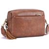 Roulens Piccola Borsa a Tracolla Donna con 3 Scomparti Capienti,Borsa Mano PU Pelle Messenger Crossbody Bag,Borsa a Spalla con Tracolla Ampia Regolabile e Rimovibile