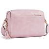 Roulens Piccola Borsa a Tracolla Donna con 3 Scomparti Capienti,Borsa Mano PU Pelle Messenger Crossbody Bag,Borsa a Spalla con Tracolla Ampia Regolabile e Rimovibile
