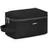 ECOHUB Borsa da Toilette da Viaggio Donna, Borsa da Barba per Uomo, Trousse de Toilette con Separazione Asciutto-Bagnato, Organizzatore di articoli da Toeletta, Brevetto Pendente(Nero)