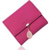 Roulens Portafoglio in pelle PU borsa con RFID da donna con ciondolo foglia con cerniera