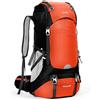 HOMIEE Zaino Trekking 50L Zaini da Escursionismo Zainetto Leggero Zaino Viaggi di Campeggio Montagna con Parapioggia Zaino per Alpinismo Impermeabile, Arancia
