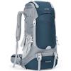 HOMIEE Zaino Trekking 50L Zaini da Escursionismo Zainetto Leggero Zaino Viaggi di Campeggio Montagna con Parapioggia Zaino per Alpinismo Impermeabile, Blu Grigio