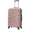 CELIMS - Valigia Media 20 kg Rigida Oro Rosa Leggera | Valigia da Stiva 65cm Donna | Lucchetto Integrato | ABS | Trolley Medio 65cm con 4 Ruote