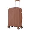 CELIMS - Valigia bagaglio a mano 55x40x20 in Polipropilene | Lucchetto TSA | Trolley Cabina | Trolley Bagaglio a Mano 55x40x20 | Valigia Rigida Piccola | Marrone