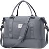 HPLQQ Borsone da Viaggio Donna Bagaglio a Mano Easyjet 45x36x20, Borsa Sportiva Borsone da Palestra con Scomparto per le Scarpe, Borsa da Weekend, Ospedale Parto, Danza,A09-Grigio Ardesia