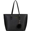 URAQT Borse Tote a Mano da Donna, Grande, 15,6 Pollici PU pelle, da Spalla, Impermeabile Nera, Adatto per Shopping, Viaggi, Lavoro, Ufficio, Scuola
