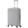 CELIMS - Valigia Media in Polipropilene 65 cm 20 kg | Trolley Rigido con Serratura TSA | 8 Ruote Girevoli 360° | Leggera Capiente Viaggio | Impermeabile | Grigio