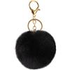 URAQT Portachiavi Soffice Con Pom Pom, Palline Soffici, Anello in Peluche Morbido e Ciondolo a Sfera Sintetica per Ornamenti Auto e Borsa
