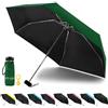 Vicloon Mini Ombrello Portatile Pieghevole, Leggero Compatto Antivento per Viaggio con Piatto Manico, Pioggia e UV Protezione UPF>50+(Verde Scuro)