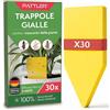 Pattler Trappola Moscerini per Piante da Interno - 30 Pezzi. Trappole Cromotropiche Gialle Adesive a Doppio Lato, Anti Moscerini Piante per Terriccio. Soluzione Efficace e Senza Prodotti Chimici