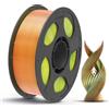 ANYCUBIC PLA Silk Filamento, Filamento di Seta Tricolore da 1,75 mm, Filamento per Stampante 3D con Lucentezza Controllabile, Texture Silk, Colori Magnifici, Rosso Giallo Verde 1KG