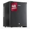 AREBOS Mini Frigorifero 40L | Mini Bar Silenzioso ≤27 dB | Frigorifero Compatto con Serratura, LED & Temperatura Regolabile 5-18 °C | Frigo Ufficio | Nero