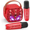 Braxel Regalo Bambino 3-12 Anni Maschio, Karaoke per Bambini con 2 Microfono Wireless Karaoke Giocattolo Bambino Microfono Bluetooth Regalo Natale Canta Tu Giochi Bambini 3-12 Anni