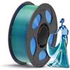 ANYCUBIC PLA Silk Filamento, Filamento di Seta Bicolore 1,75 mm, Filamento per Stampante 3D con Lucentezza Controllabile, Texture Silk, Colori Magnifici, Blu Verde 1KG