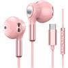 BENEWY Cuffie USB C per Samsung Galaxy S24 S23 Ultra S22 S21 FE S20 A55 A54 Auricolari USB C con Microfono Hi-Fi Stereo Cuffie Type C In-Ear con Filo Auricolari Tipo C per iPhone 16 15 Pro Max Plus iPad Pro